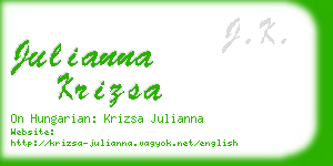 julianna krizsa business card